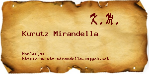 Kurutz Mirandella névjegykártya